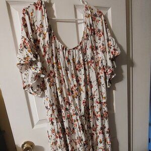 Pretty Floral Print Summer Dress Rayon Plus Size 2X Never Worn NWT